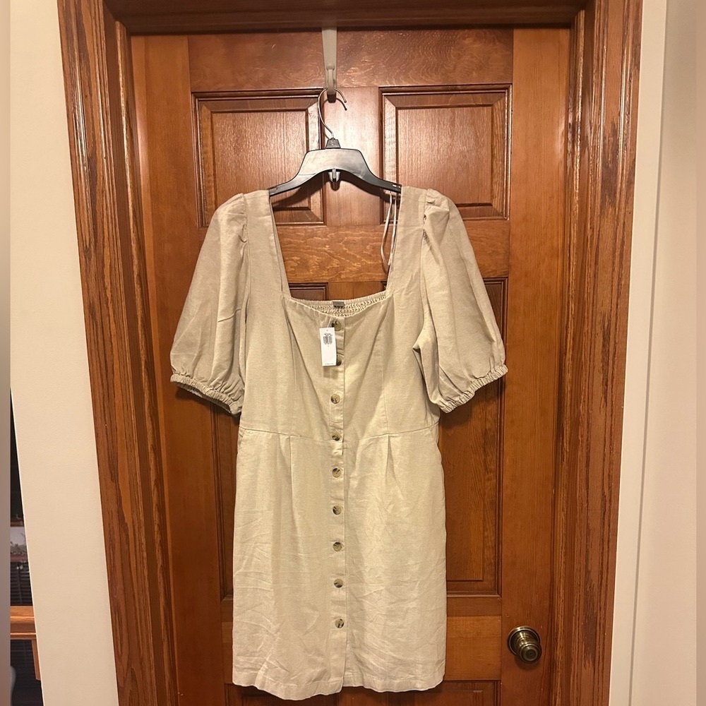Old Navy  Button-Front  Linen Dress